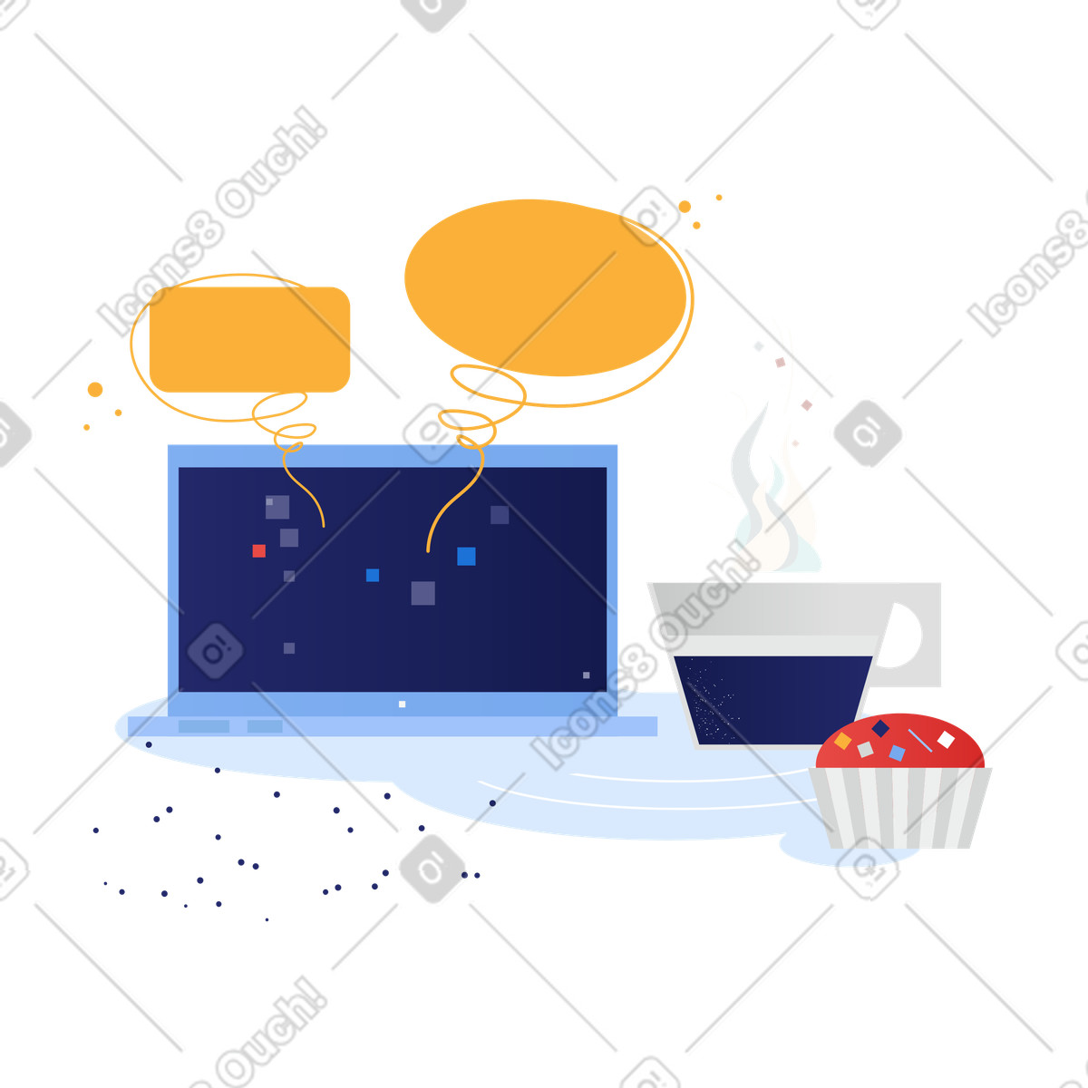 Иллюстрация Беседовать в кафе стиле Clip — скачать форматах PNG, SVG