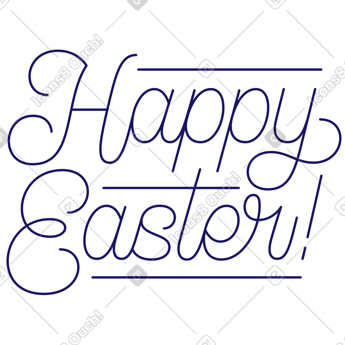 Illustration Lettrage joyeuses pâques dans le style Matey à télécharger aux formats PNG, SVG