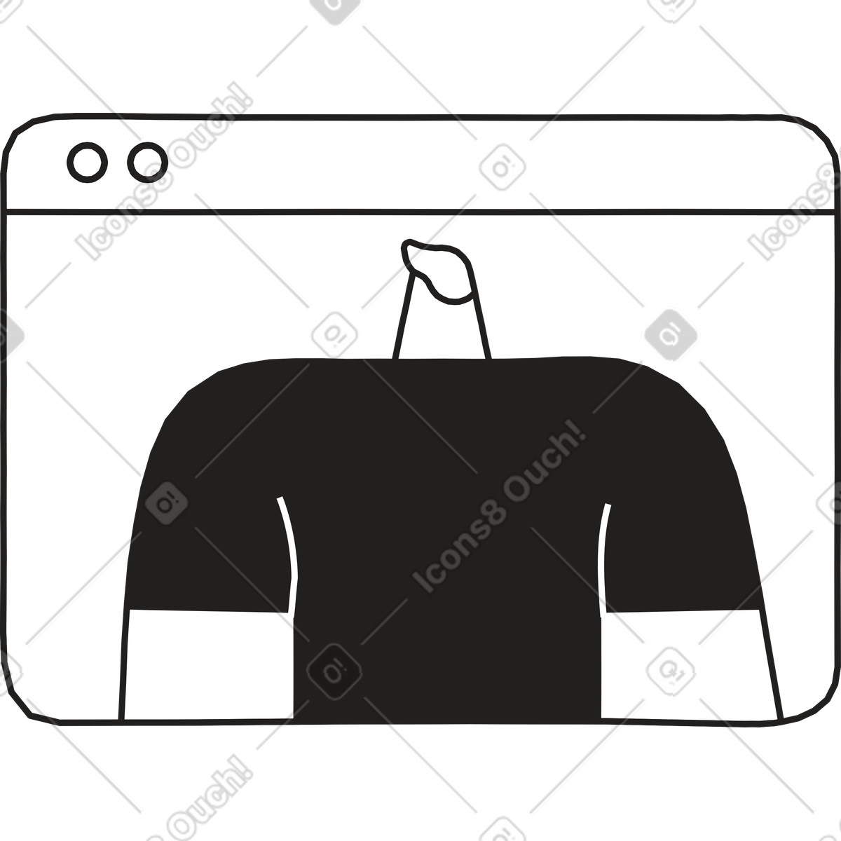 Ilustración Hombre en navegador línea estilo Dazzle Line a descargar PNG y SVG