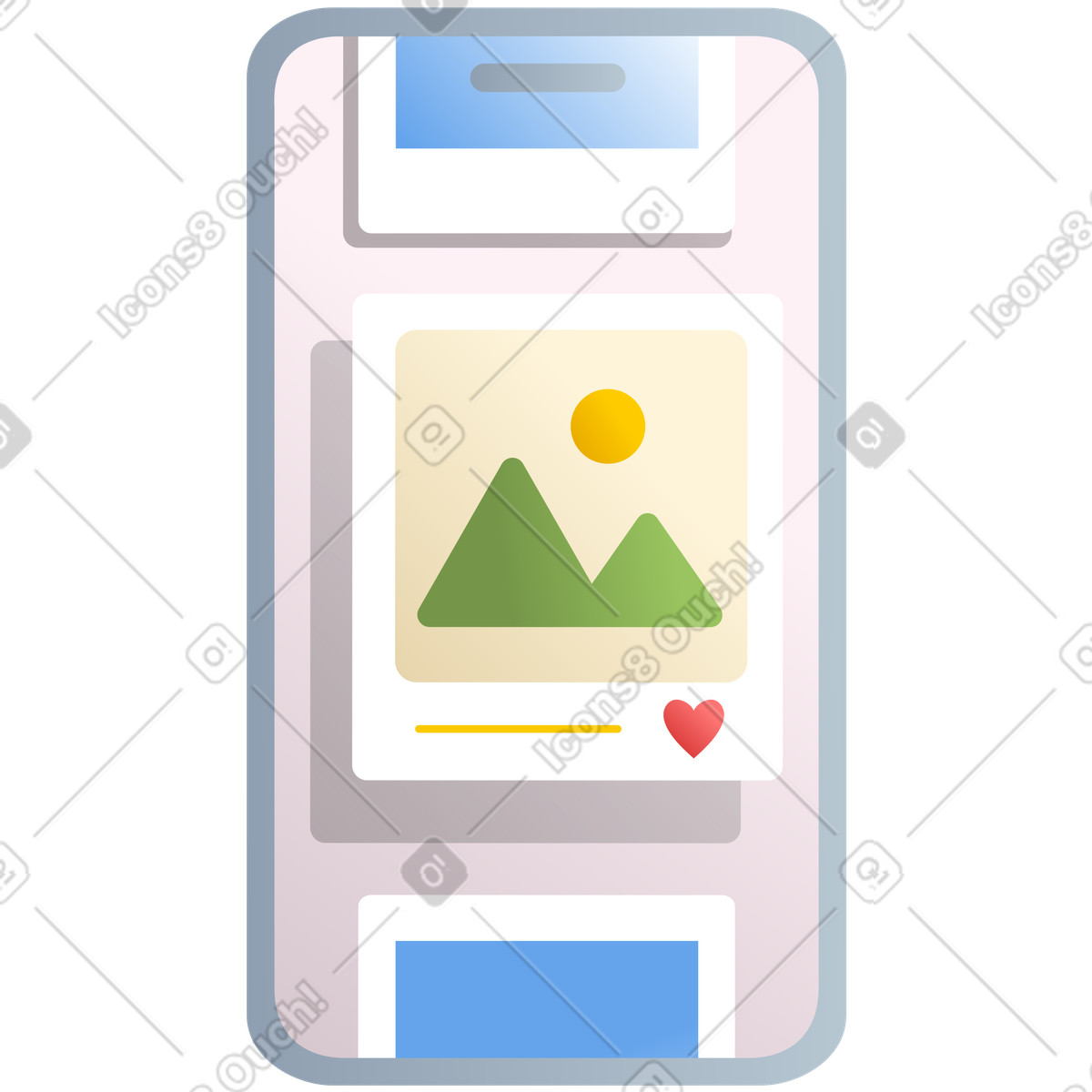 Silky スタイルの 写真フィード付き電話 のイラストをPNG、SVG形式でダウンロード