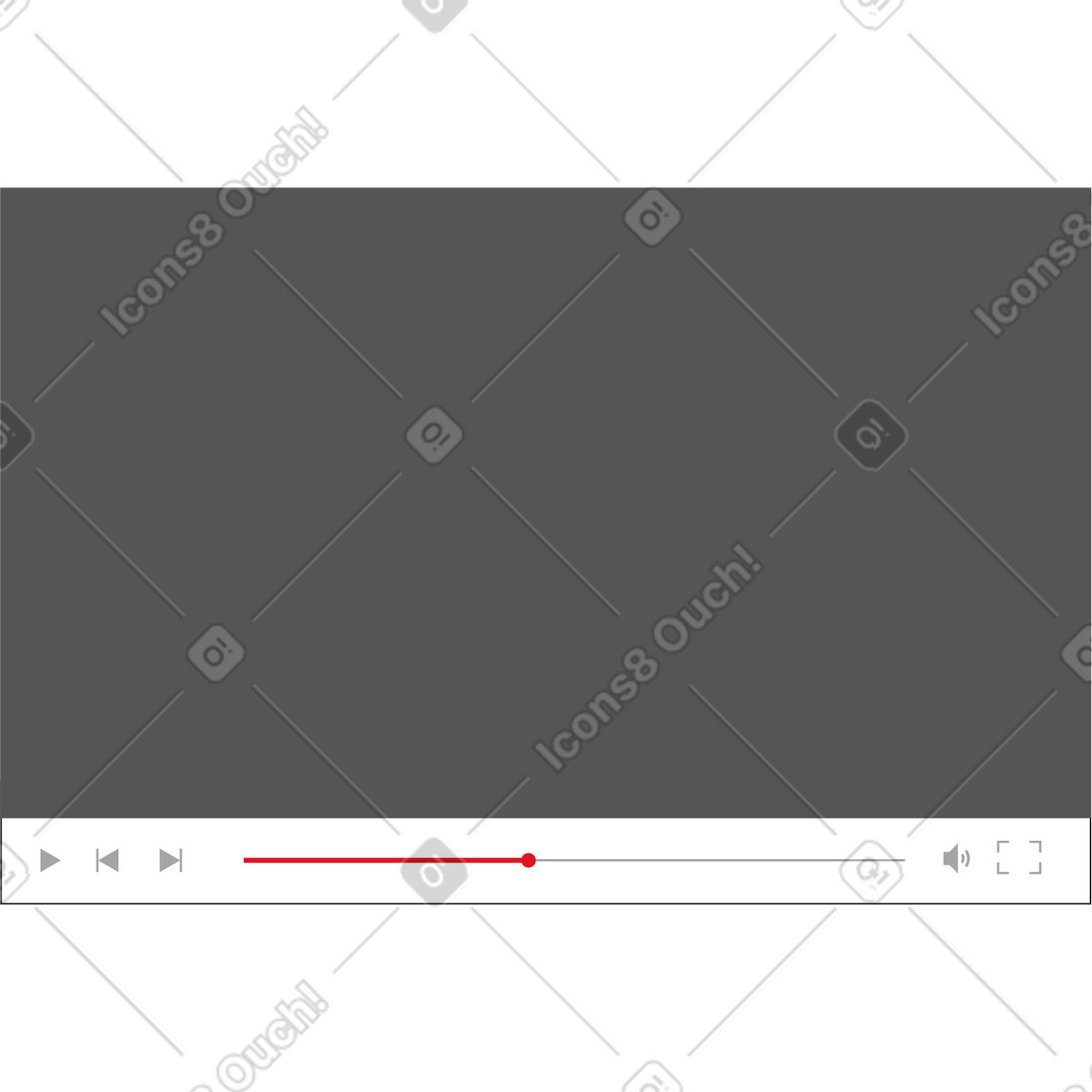 Ilustración Reproductor de video en estilo Jumble a descargar en PNG y SVG