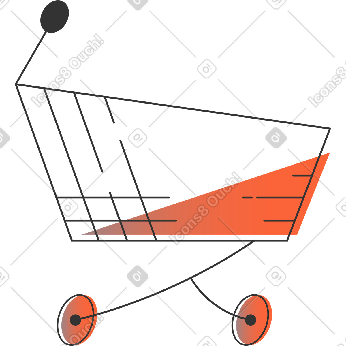 Ilustração de Carrinho comida em no estilo Crayon para baixar em PNG, SVG