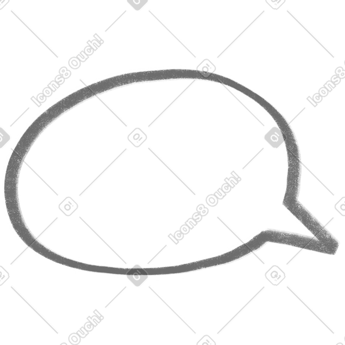 Ilustração de Balão fala cinza em no estilo Company para baixar em PNG, SVG