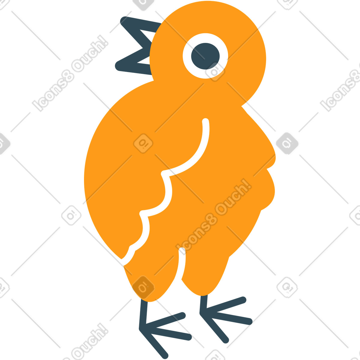 Ilustração de Pintinho em no estilo Kingdom para baixar em PNG, SVG