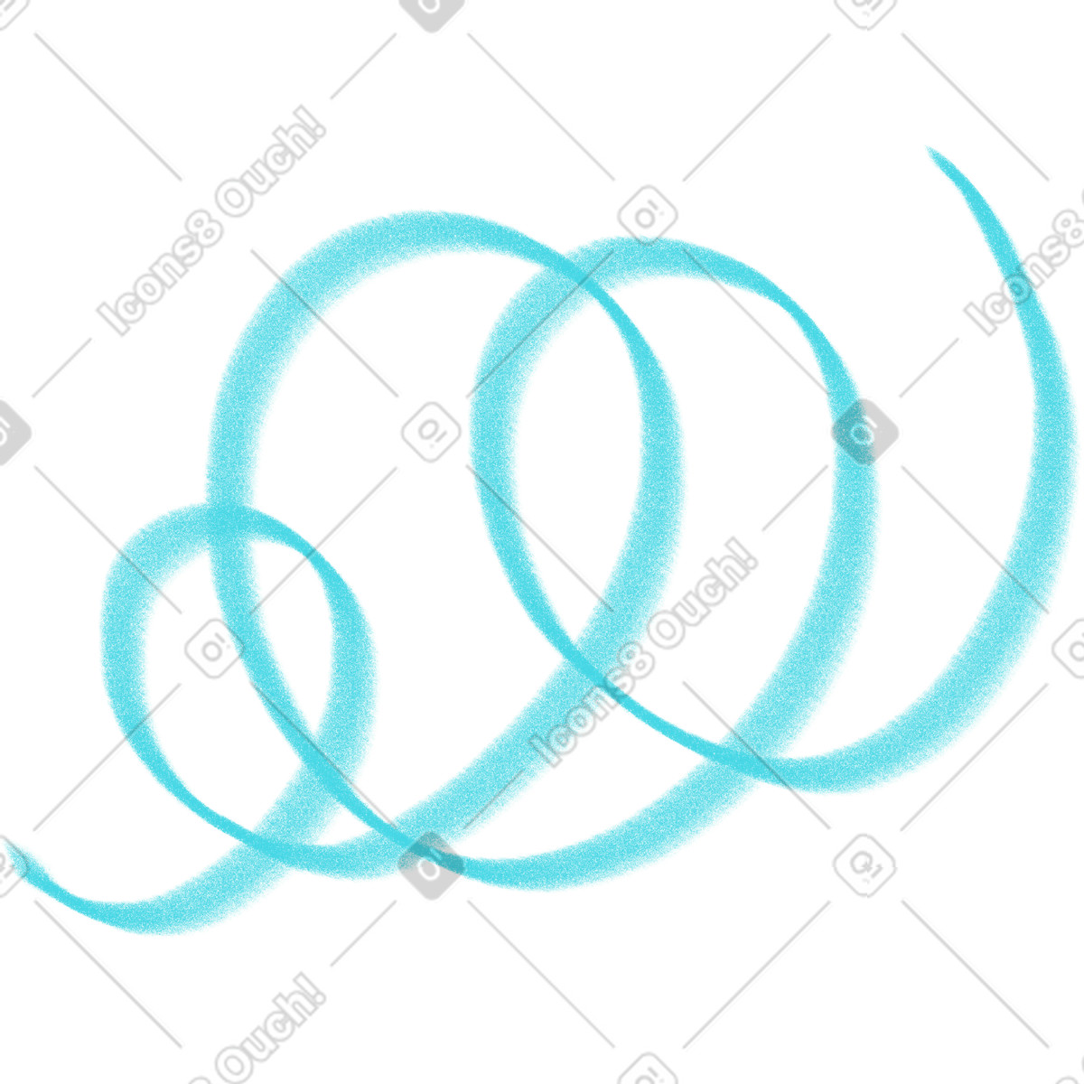 Blue scribble illustration in Doodle style download in PNG, SVG
