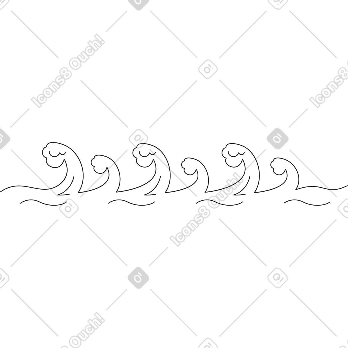 Ilustração de Padrão ondas em no estilo Taxi para baixar em PNG, SVG
