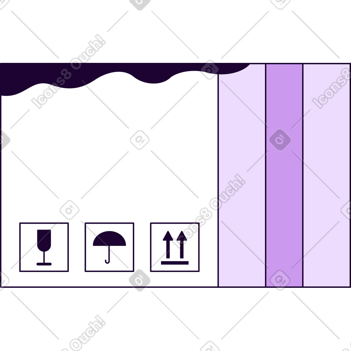Kasten-Illustration im Martina-Stil als Download in PNG, SVG