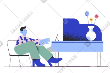 Man playing music on the piano PNG, SVG