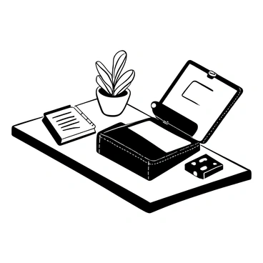 A sleek leather laptop case lying open on a desk with a laptop and stationery.