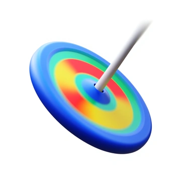 A colorful yo-yo spinning rapidly in mid-air. The yo-yo features a vibrant design with multiple shades of blue, red, yellow, and green. The string is taut and clearly visible, showing the motion of the yo-yo as it recoils. There is a sense of dynamic movement as the yo-yo rotates, creating a blurred effect around its edges. The background is neutral to emphasize the vivid colors of the yo-yo.