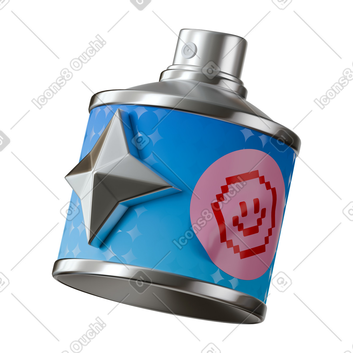 Illustration Ai spray paint dans le style 3D Stickle à télécharger aux formats PNG, SVG