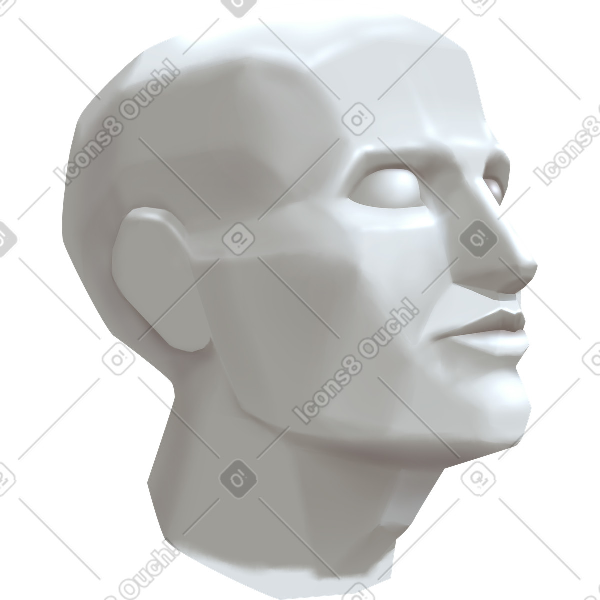 Props スタイルの Gypsum head のイラストをPNG、SVG形式でダウンロード