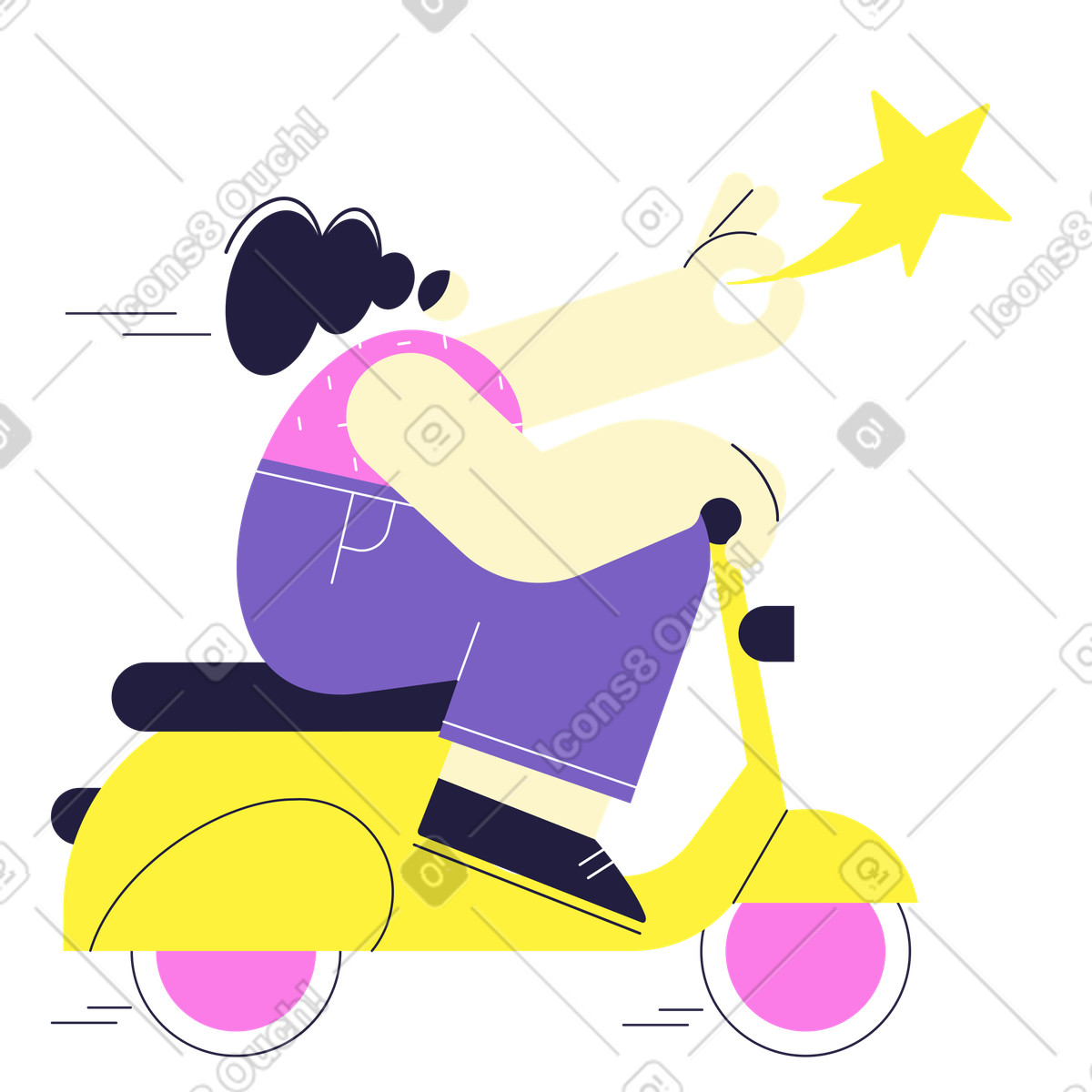 Ilustração de Peguei um golpe sorte em no estilo Mellow para baixar em PNG, SVG