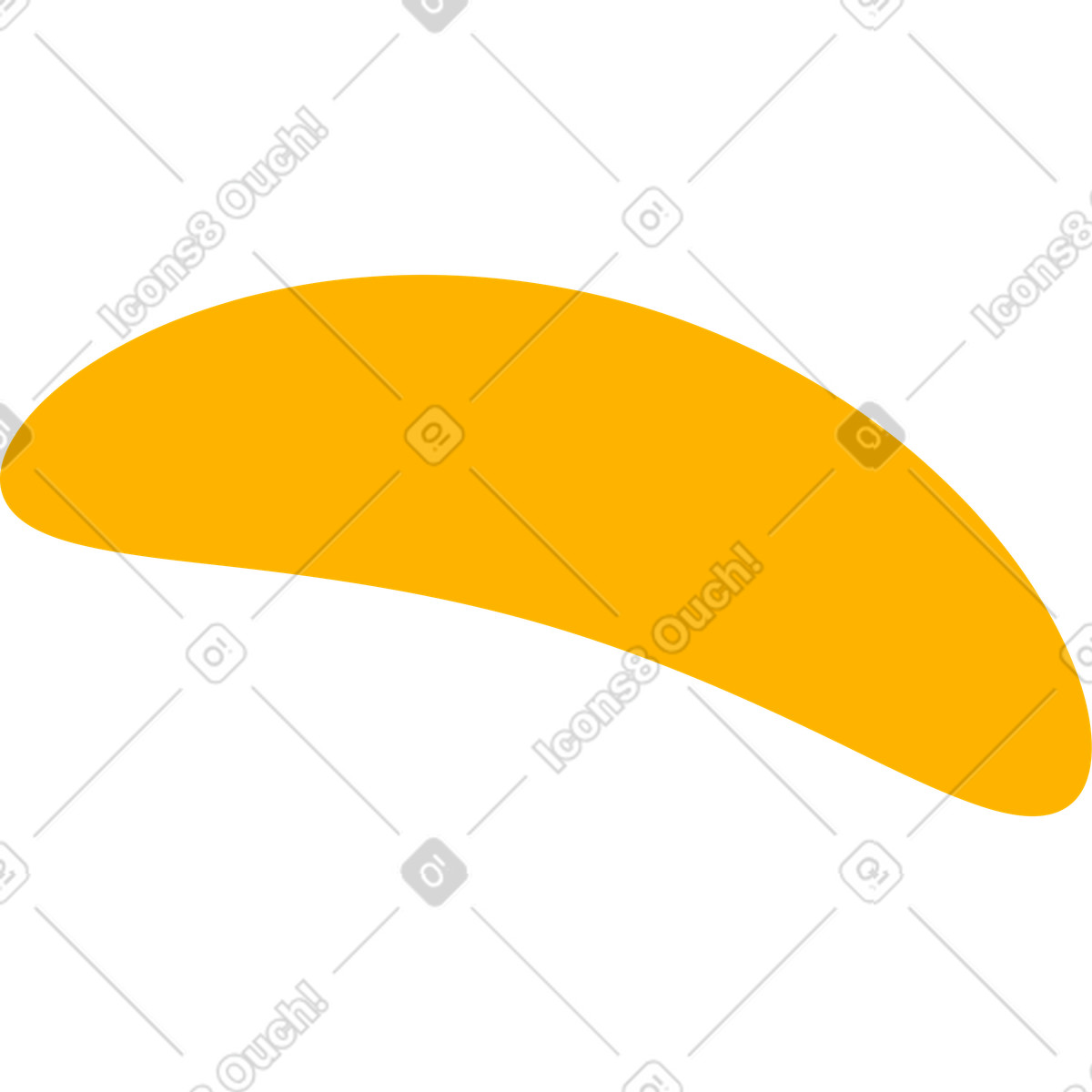 Banana illustration in Flame style download in PNG, SVG