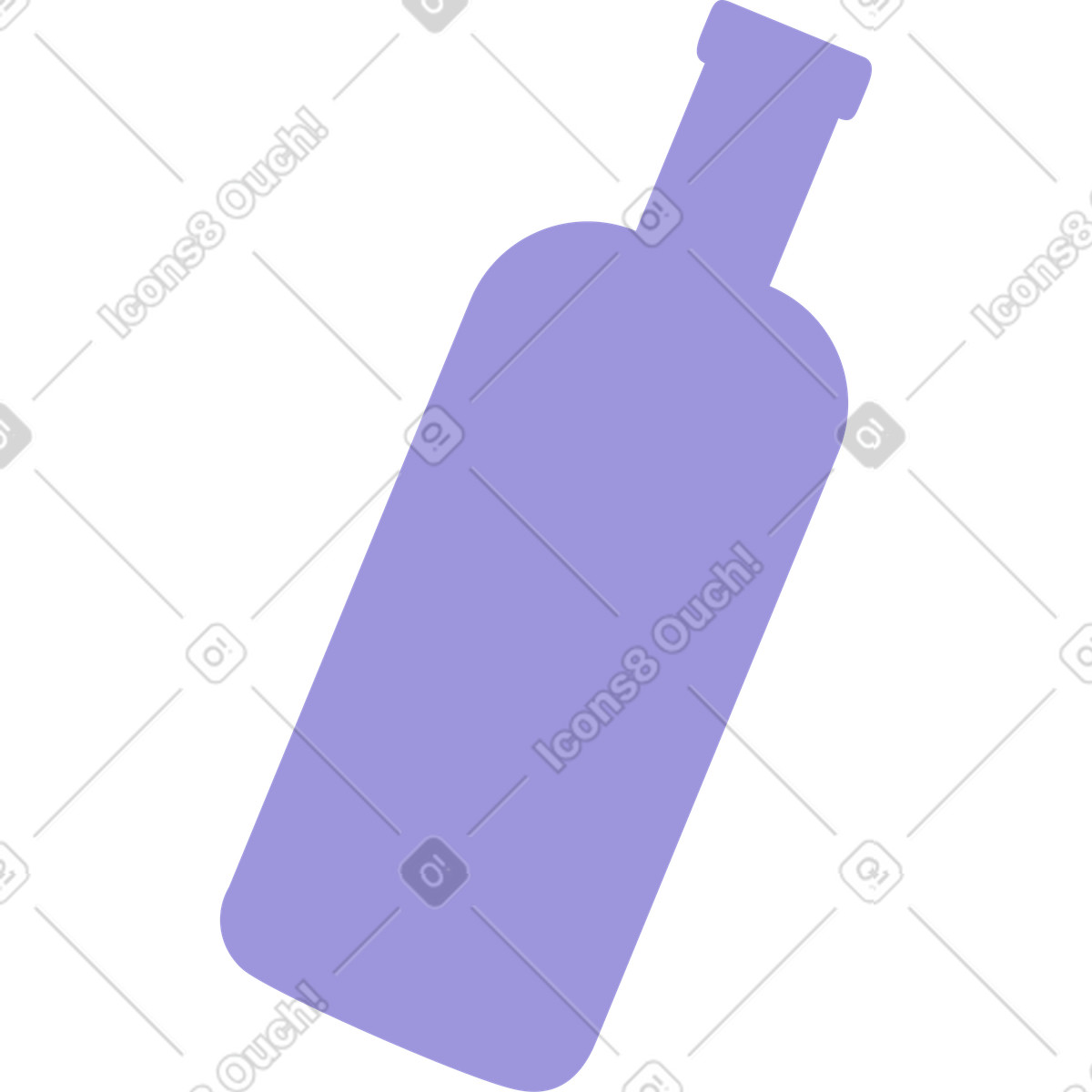 Ilustração de Garrafa em no estilo Woof para baixar em PNG, SVG