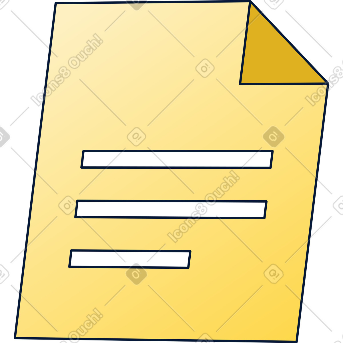 Document illustration in PNG, SVG