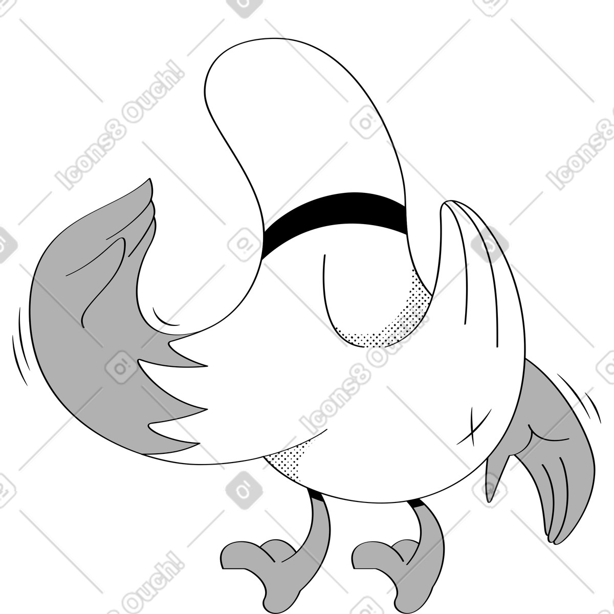 Looney スタイルの それはどこにある のイラストをPNG、SVG形式でダウンロード