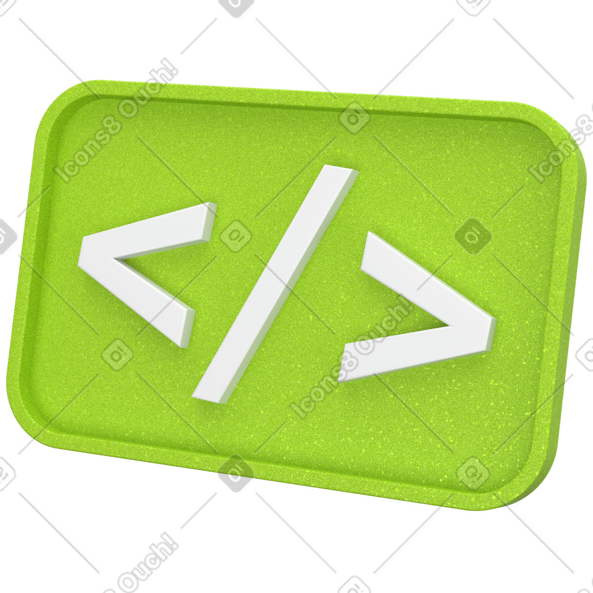 Green coding icon illustration in PNG, SVG