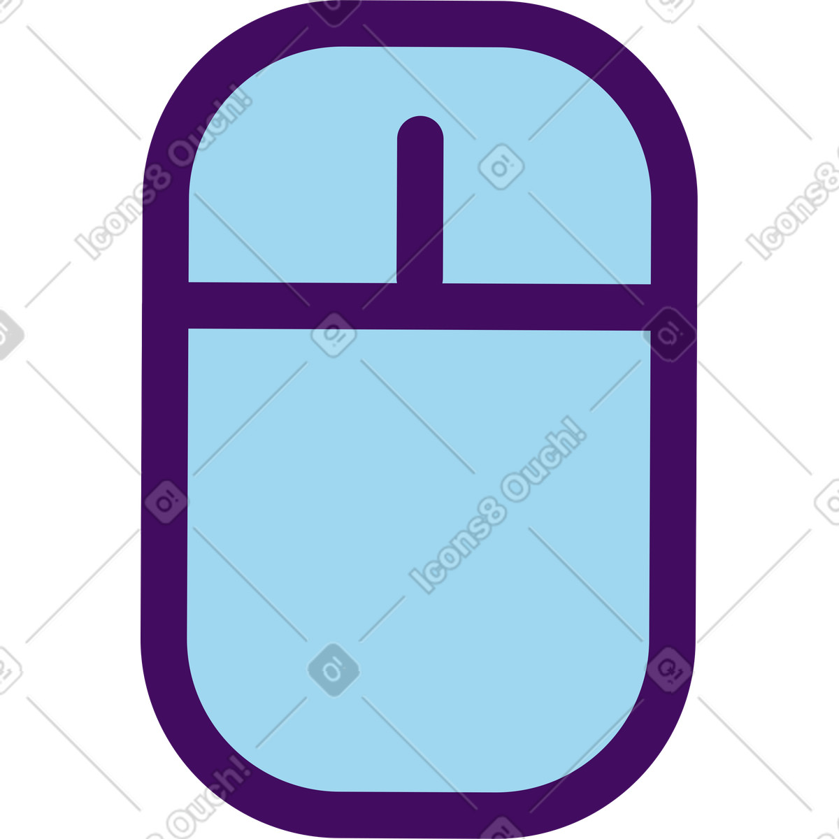 Computer mouse illustration in Simplistic style download in PNG, SVG