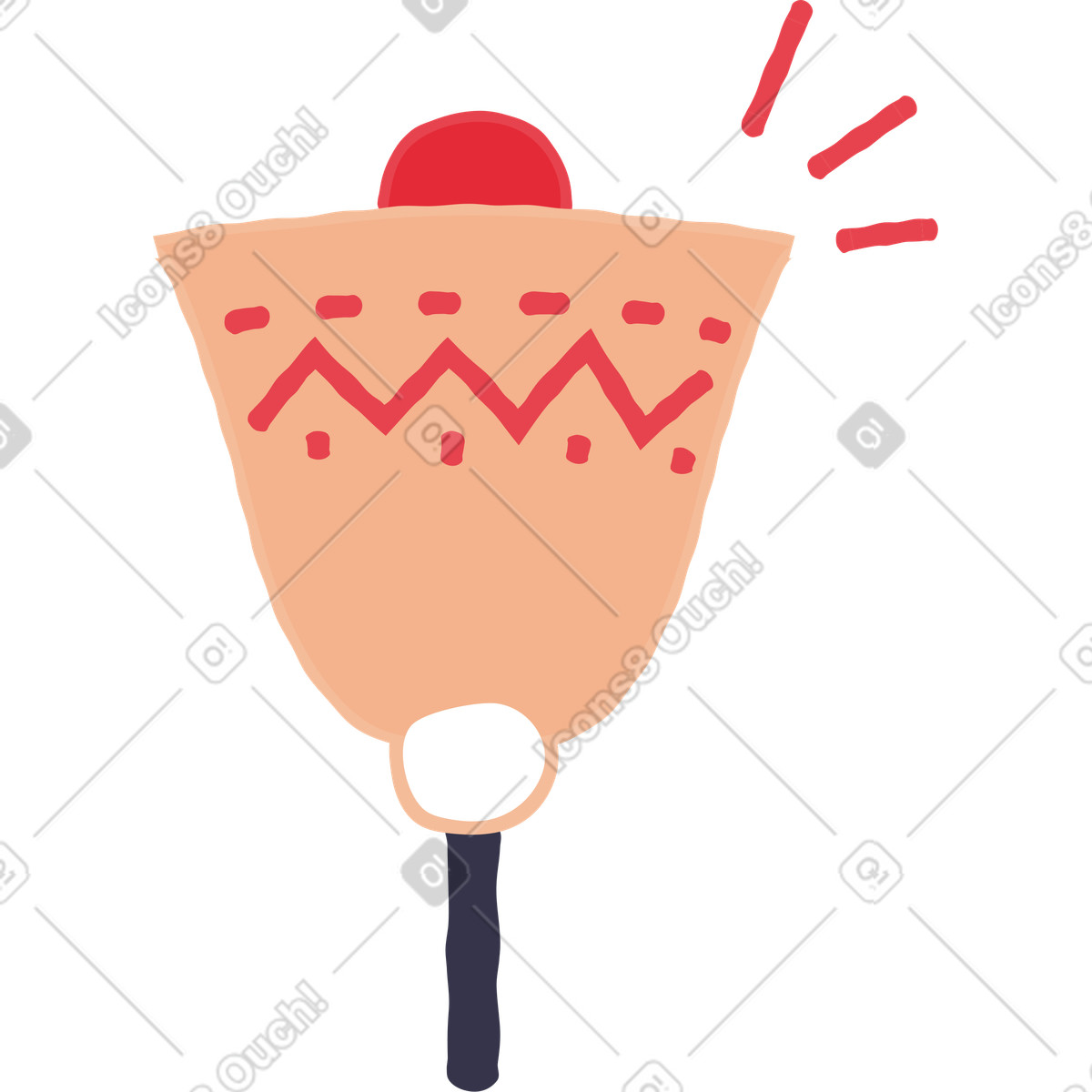 Bell illustration in Stripy style download in PNG, SVG