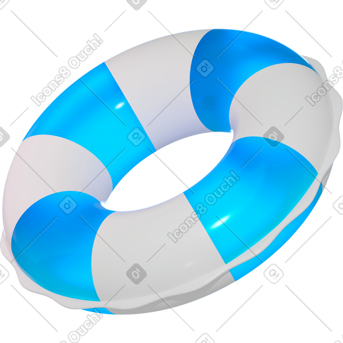Lifebuoy illustration in 3D Holidays style download in PNG, SVG