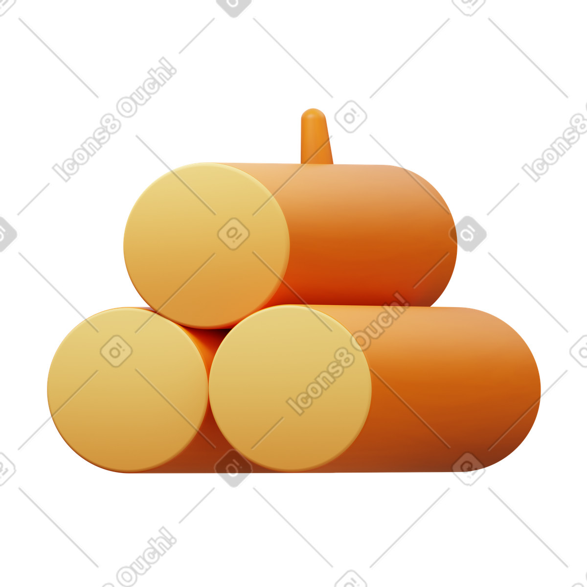 Logs illustration in 3D Fluency style download in PNG, SVG