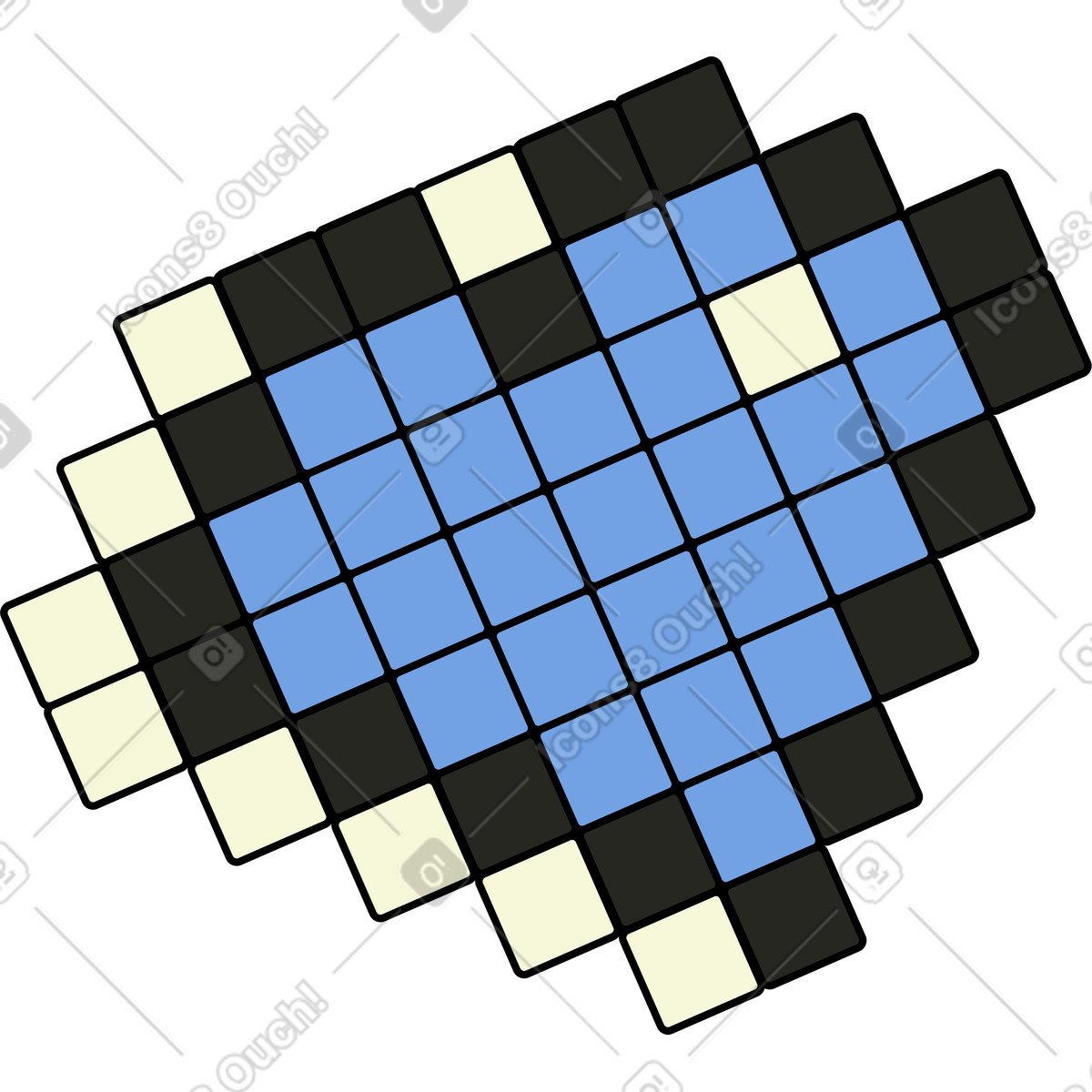 Pixel del cuore illustrazione in stile Retro scarica in PNG, SVG