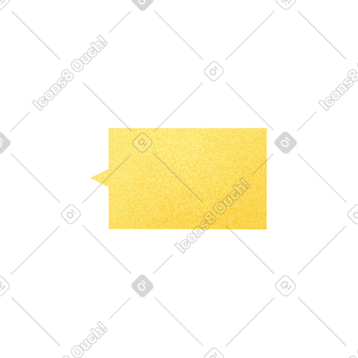 Yellow square bubble illustrazione in stile Willowy scarica in PNG, SVG