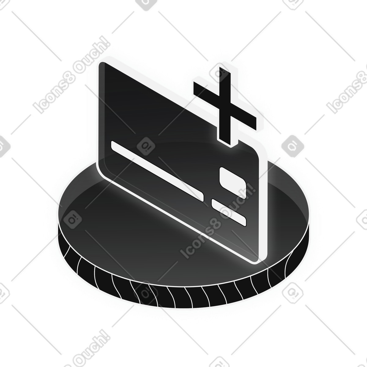 Payment Card Add, Billing Setup, New Method illustration in Inverse style download in PNG, SVG