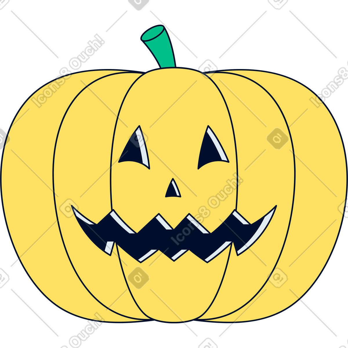 Ilustración Calabaza de halloween en estilo Teal a descargar en PNG y SVG