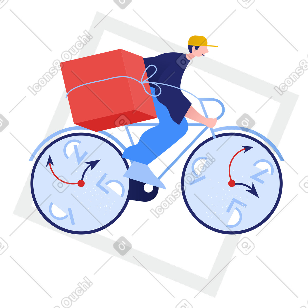 Illustration Livraison rapide à temps dans le style Clip télécharger aux formats PNG, SVG