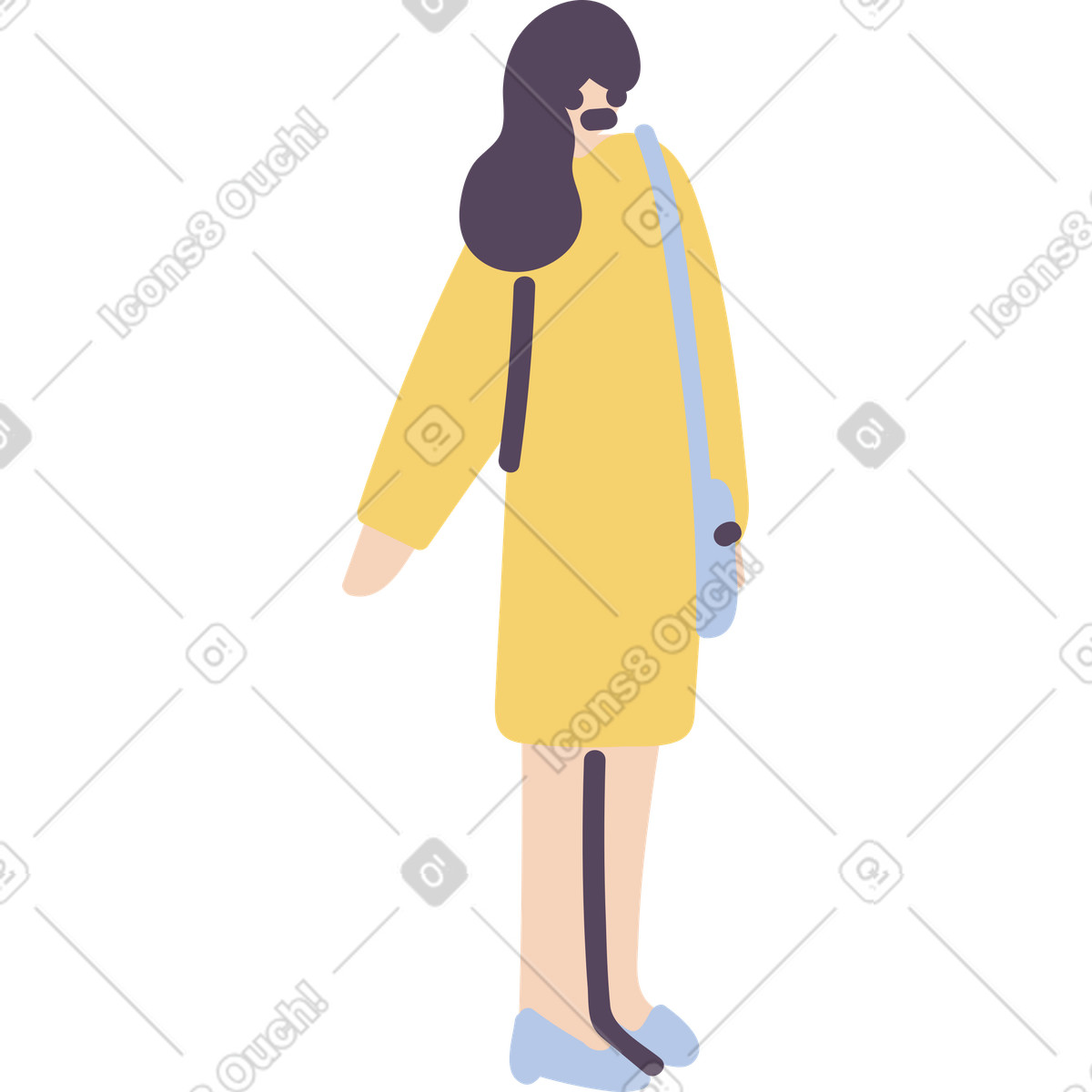 Ilustração de Mulher em no estilo Pluto para baixar em PNG, SVG