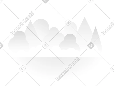 Forest with lake PNG, SVG