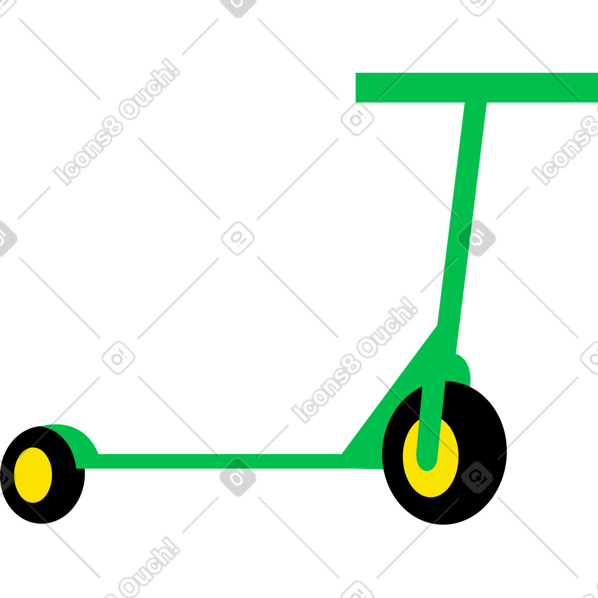 Roller treten-Illustration im Warp-Stil als Download in PNG, SVG