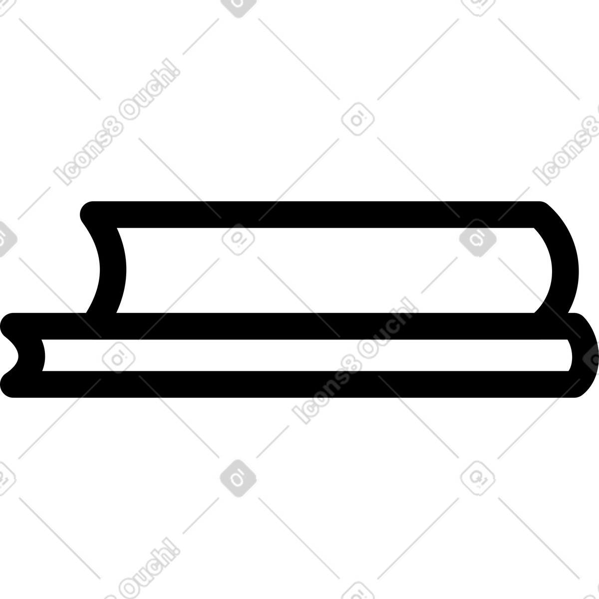 Stack of white books illustration in Transistor style download in PNG, SVG