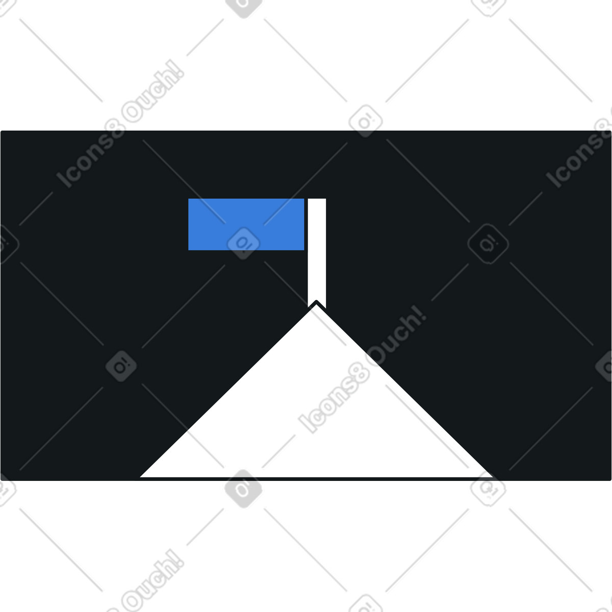 Mission icon illustration ambition clipart graphics showcasing determination and goals