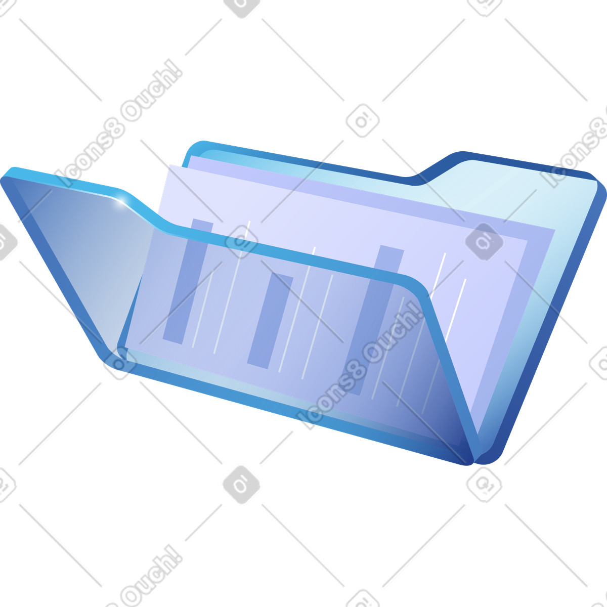 Folder with files illustration in Quantum style download in PNG, SVG