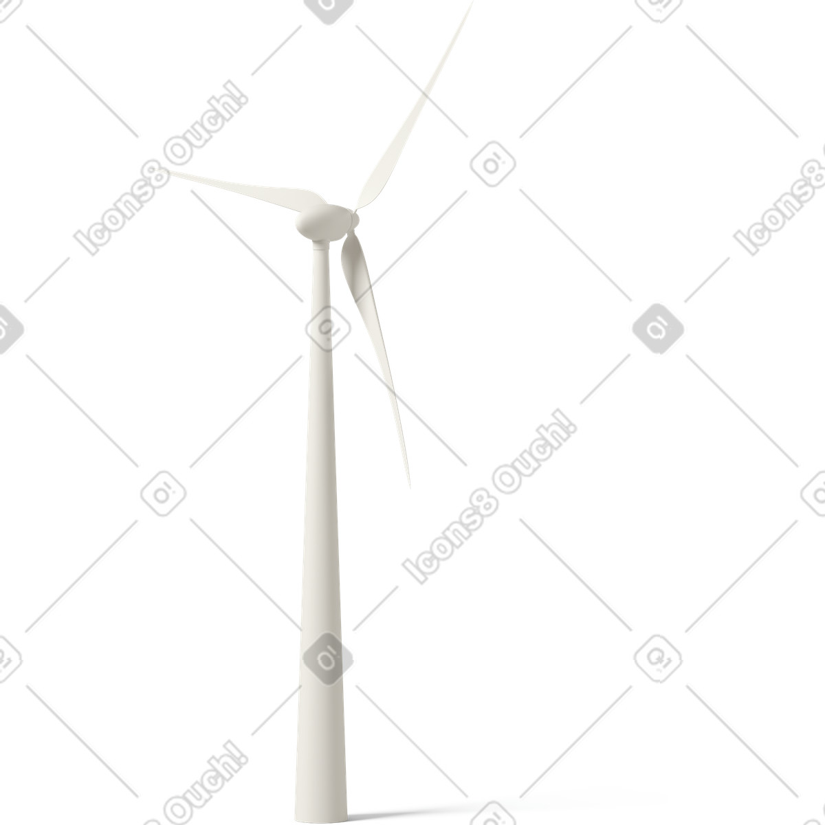 Ilustración Wind turbine en estilo 3D Casual life a descargar en PNG y SVG