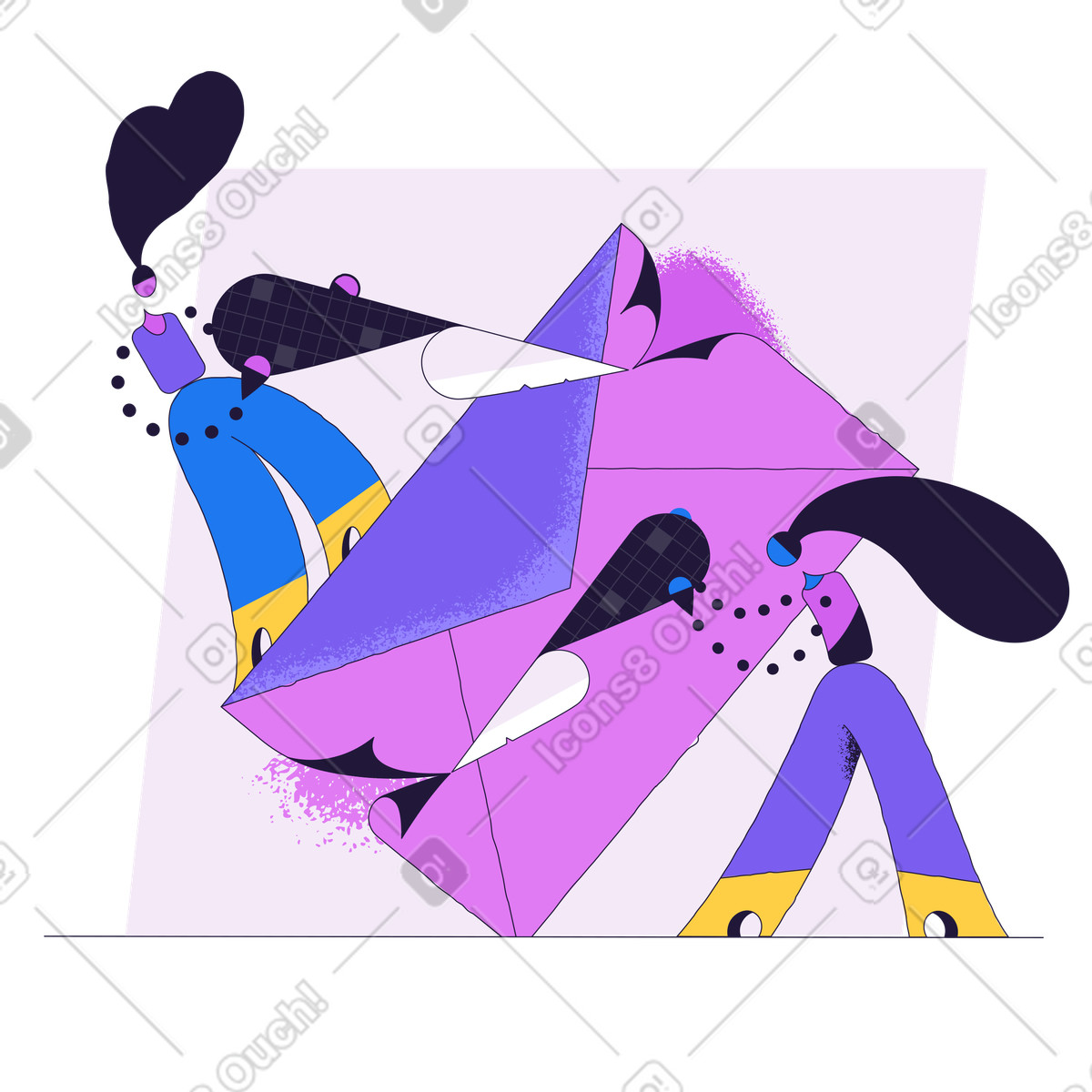 下载 Conifer 风格的 妇女们剪开信封以取消订阅 插画，支持 PNG、SVG 格式
