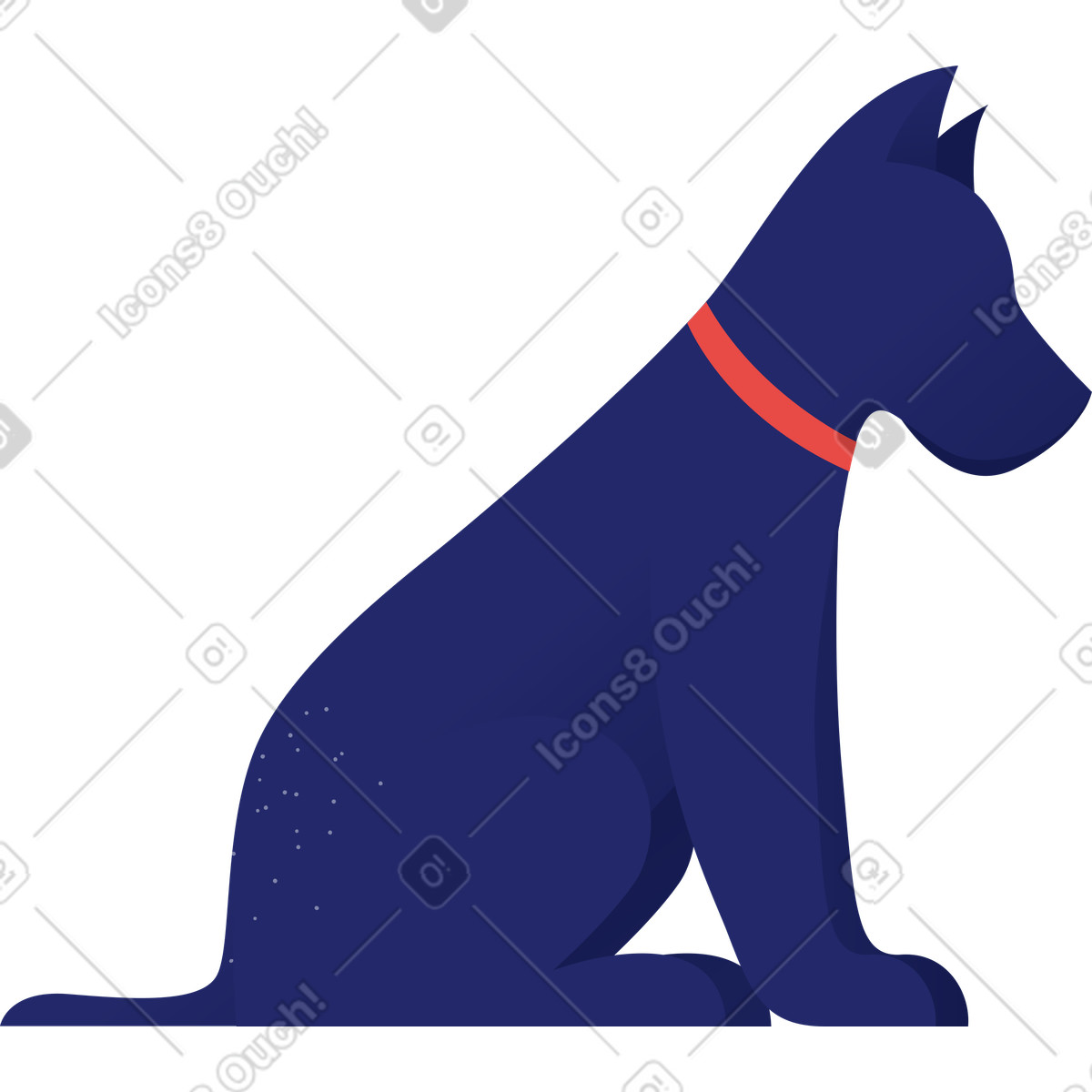 Hund-Illustration im Clip-Stil als Download in PNG, SVG