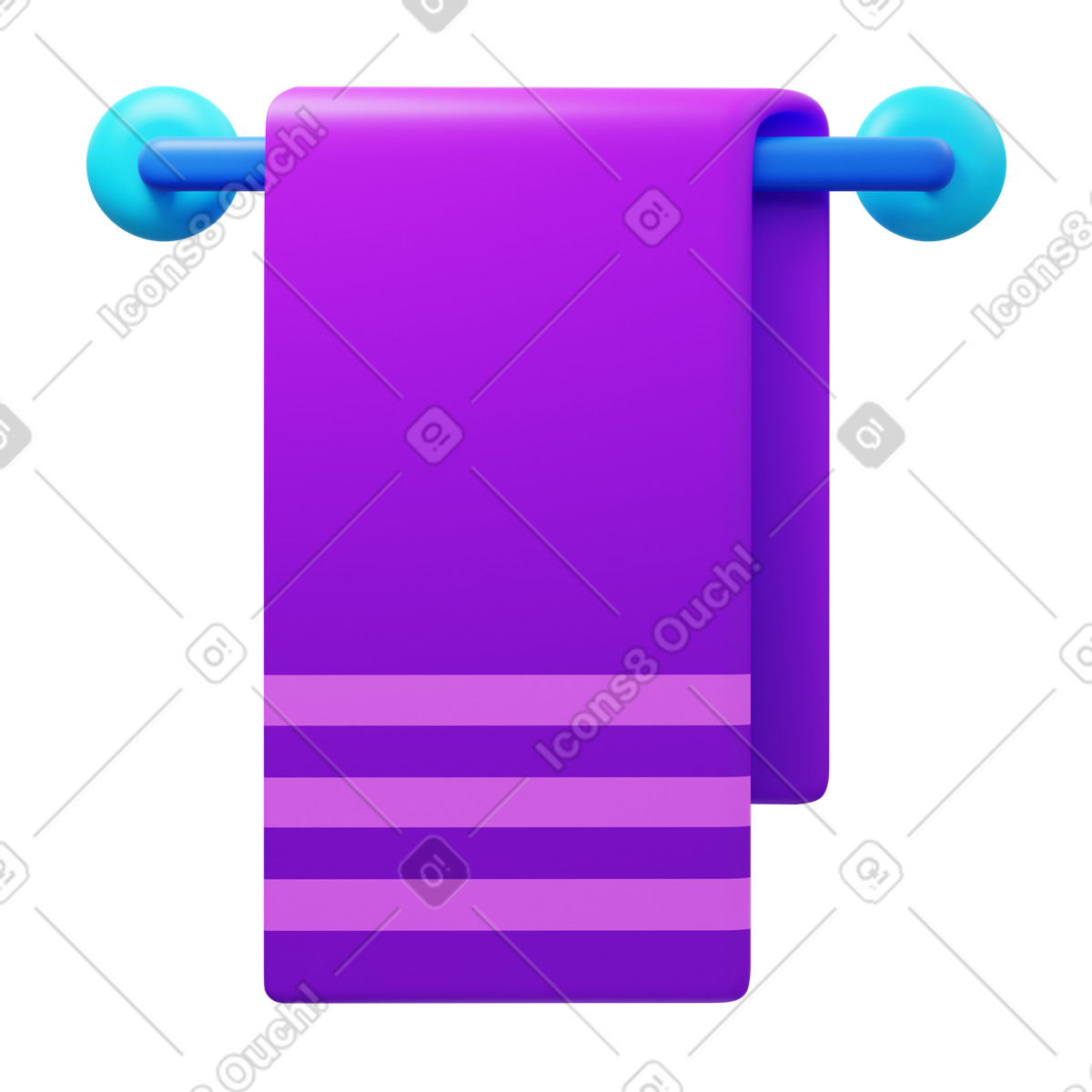 3D Fluency スタイルの Towel のイラストをPNG、SVG形式でダウンロード