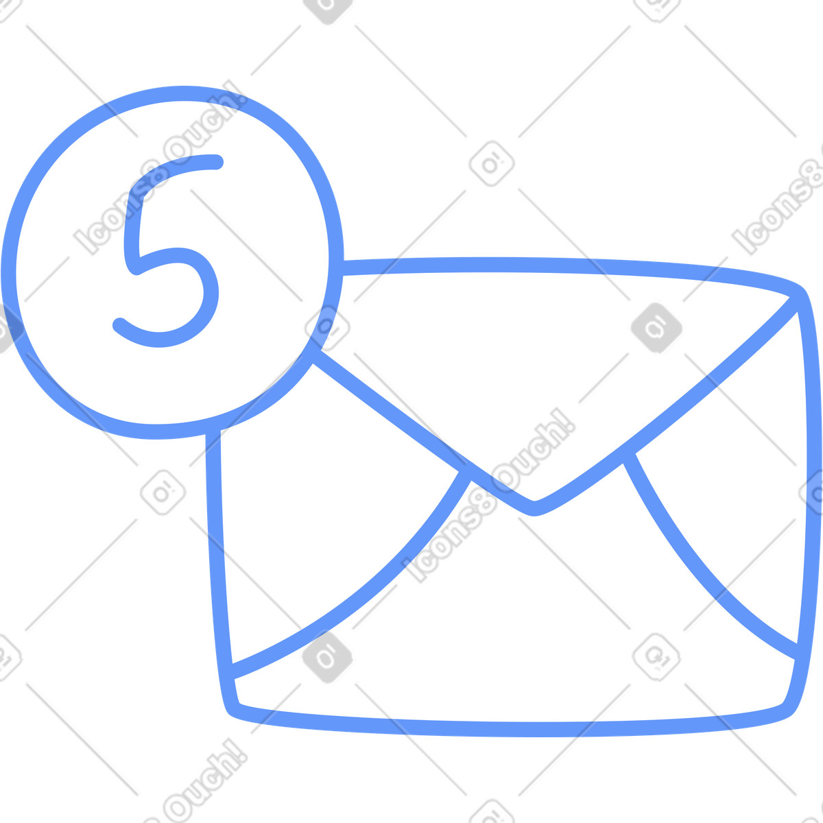 Plain スタイルの 5つのメッセージ のイラストをPNG、SVG形式でダウンロード