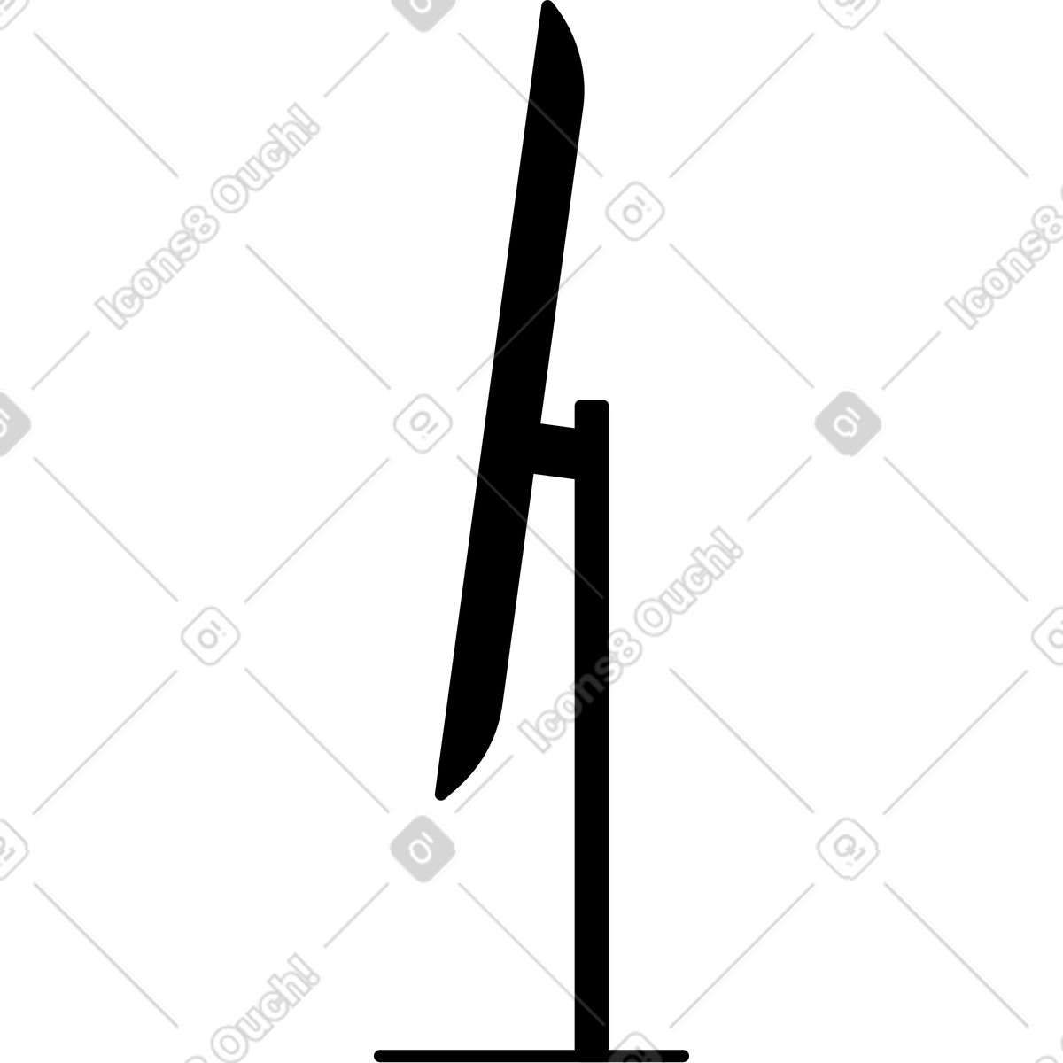 Computer display monitor illustration clipart with realistic desktop layout