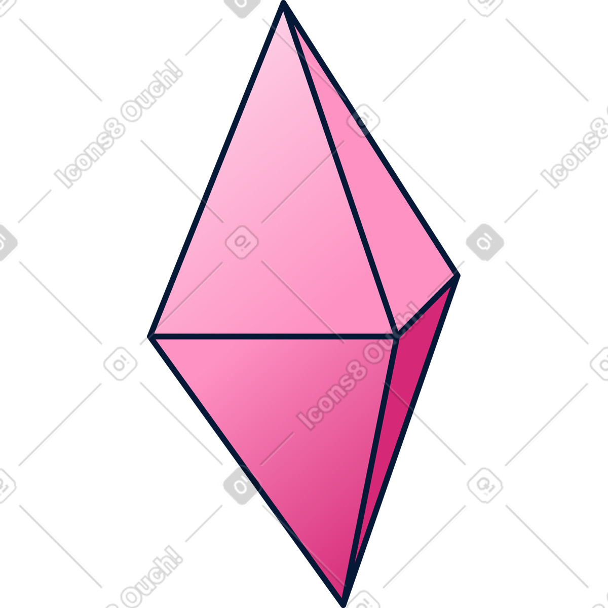 Ilustração de Octaedro em no estilo Neat para baixar em PNG, SVG