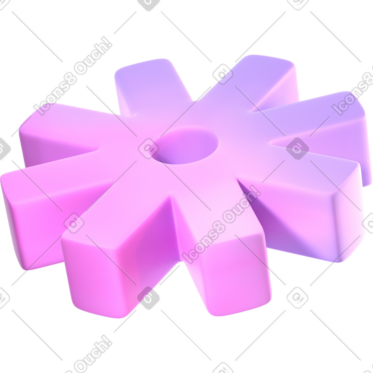 Geformte sternperle-Illustration im 3D Glassy-Stil als Download in PNG, SVG