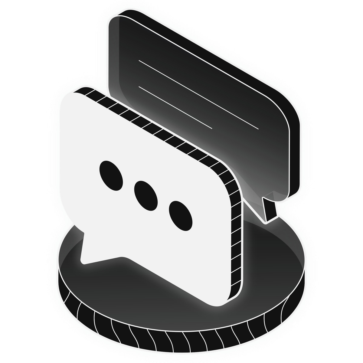 Inverse スタイルの Messaging System, Chat Communication, User Interaction のイラストをPNG、SVG形式でダウンロード