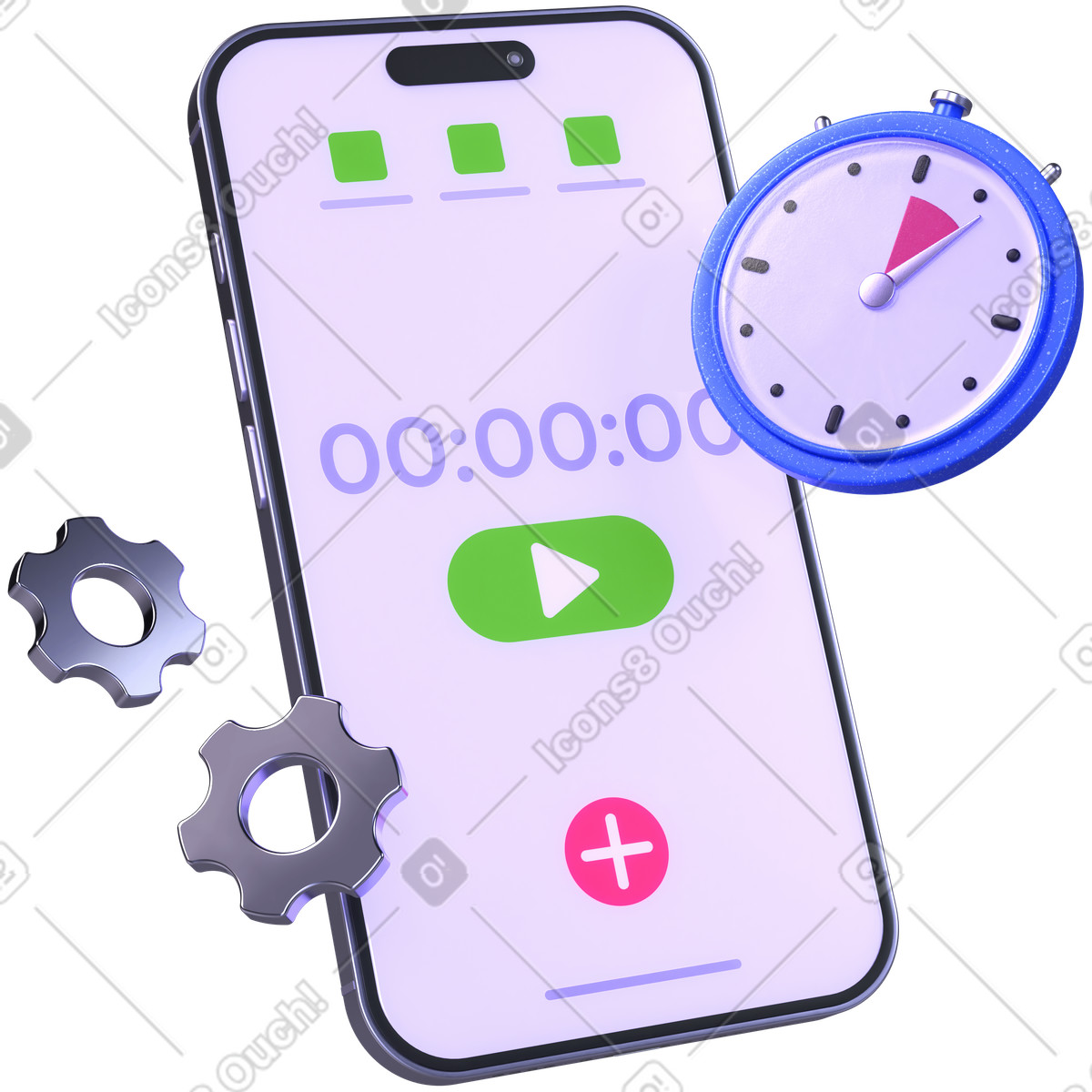 Time tracking app, Productivity timer, Task management tool illustration in PNG, SVG