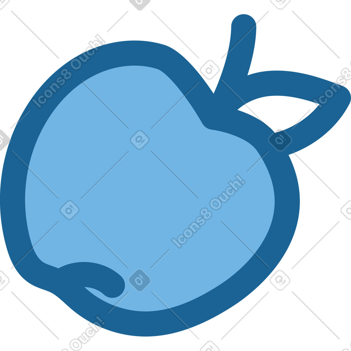 Illustration Pomme dans le style Natty à télécharger aux formats PNG, SVG