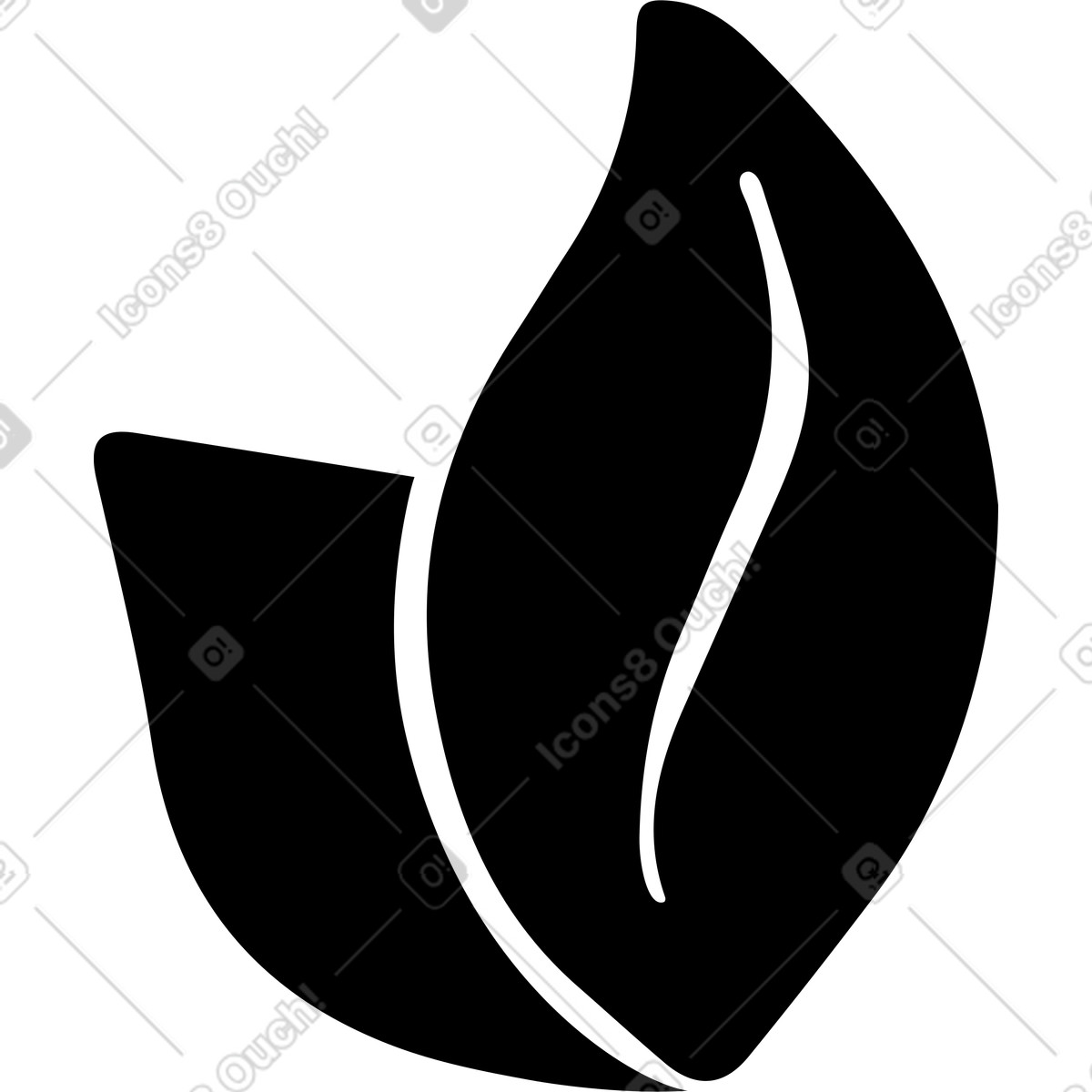 Le foglie illustrazione in stile Journal scarica in PNG, SVG