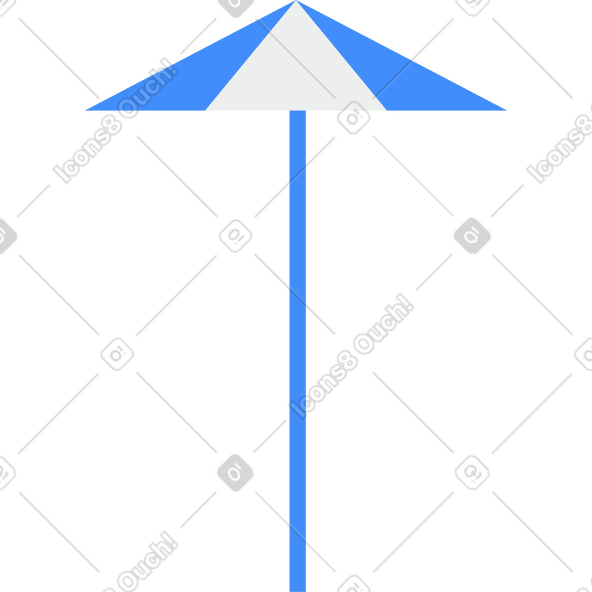 下载 Clip 风格的 沙滩伞 插画，支持 PNG、SVG 格式